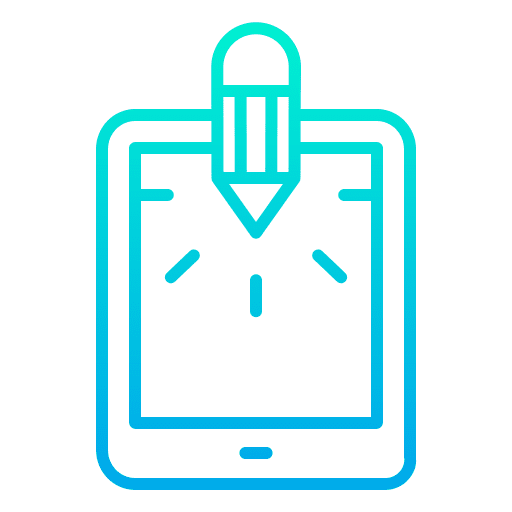 Tablet pencil tablet art and design icon