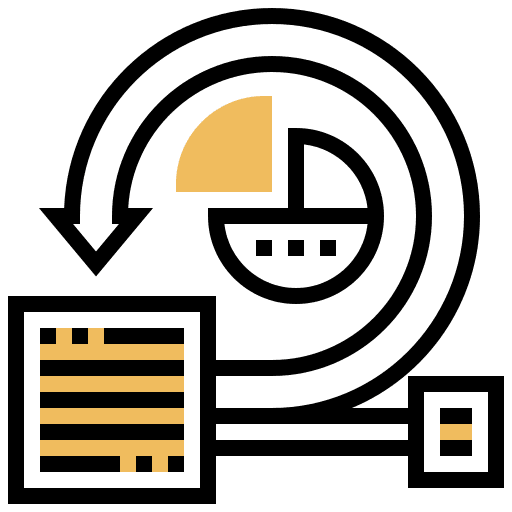 Scrum sprint business and finance analysis icon