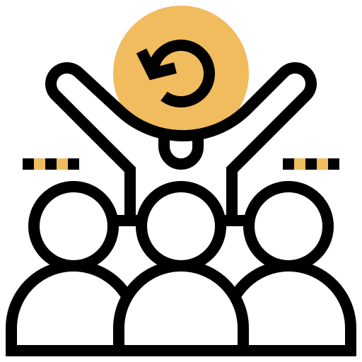 Team agile members business and finance icon