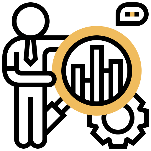 Testing project business and finance process icon
