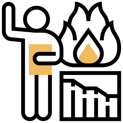 Burndown assessment book business and finance icon