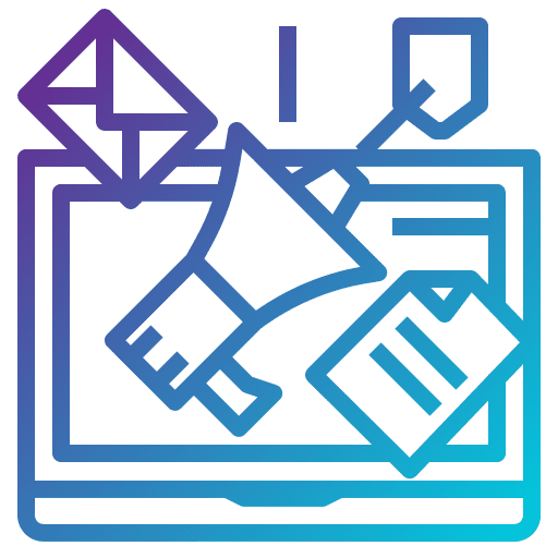 Spam megaphone file envelope icon