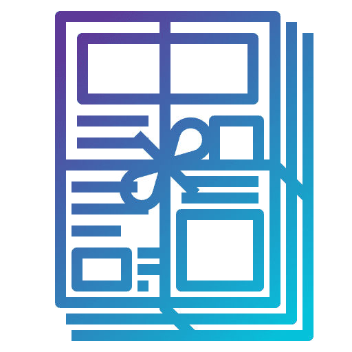 Newspaper newspaper news report files and folders icon