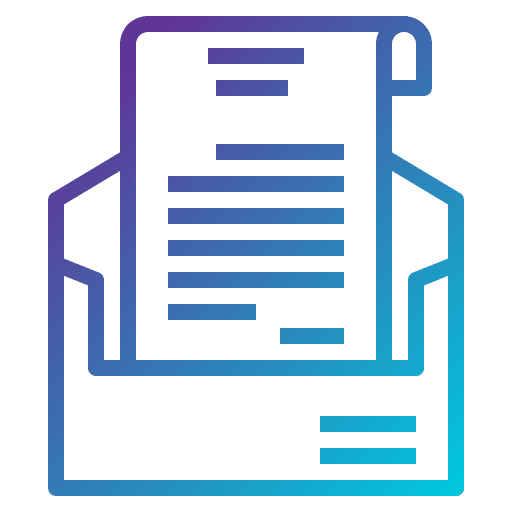 Notification envelope letter document icon