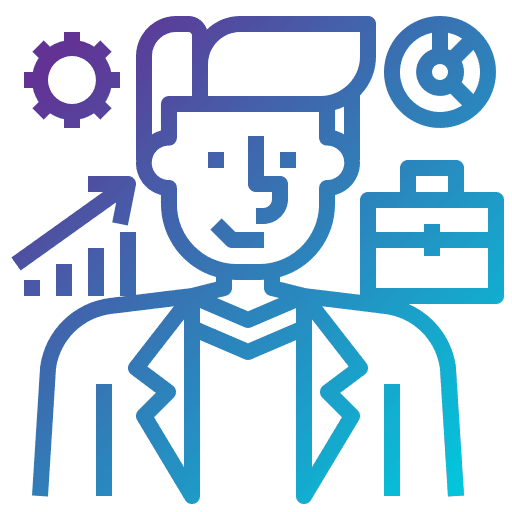 Business gear business and finance briefcase icon