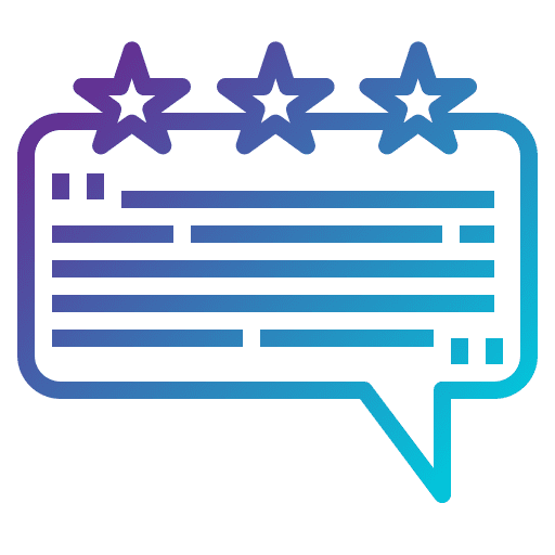 Review speech bubble review value icon