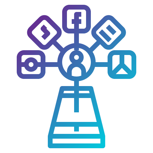 Social media instagram user smartphone icon