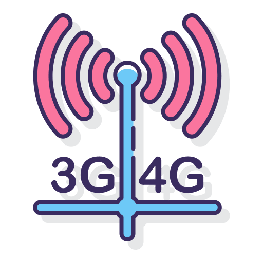 3g connection communications signal icon