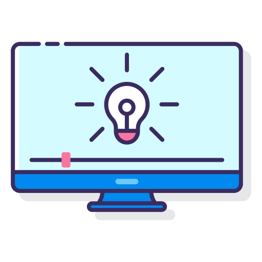 Tips & tricks video light bulb music and multimedia icon