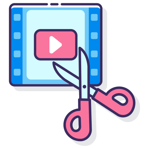 Video editing edit music and multimedia youtube icon