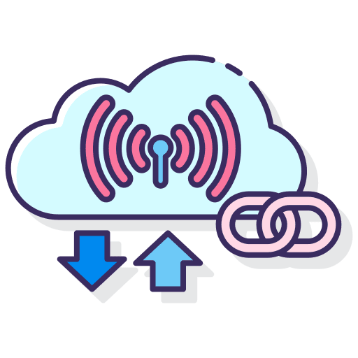 Downlink downlink link computer icon