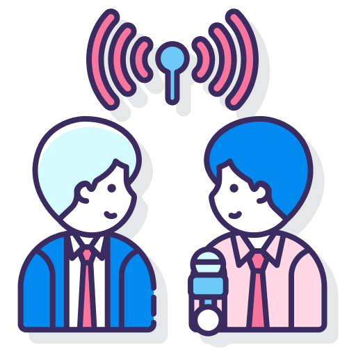 Interview signal men interviewer icon