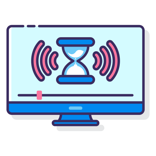 Lag hourglass screen monitor icon