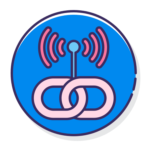 Links music and multimedia chain signal icon