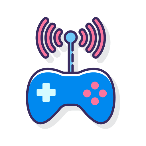 Online gaming wireless signal gaming icon
