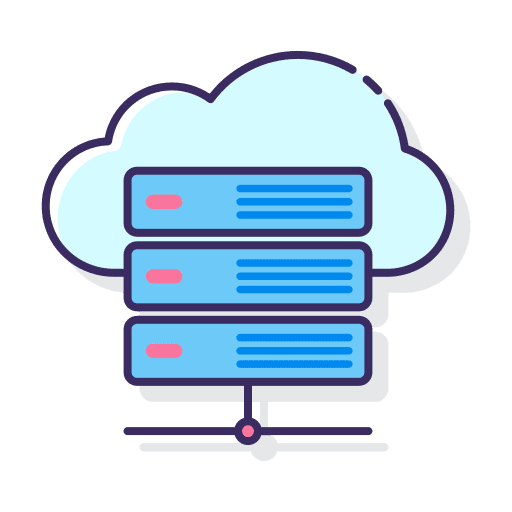 Server file storage computing database icon