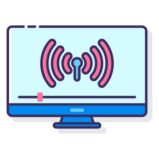 Live streaming antenna live streaming bar icon