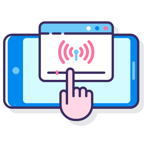 Live streaming antenna live streaming music and multimedia icon