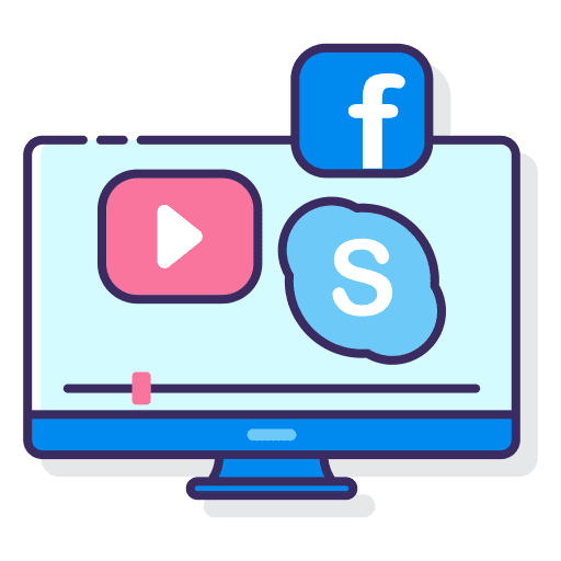 Social media screen social media computer icon