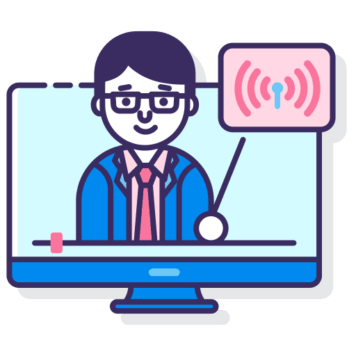 Webinar signal education teacher icon