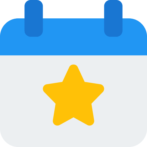 Calendar organization calendar star icon