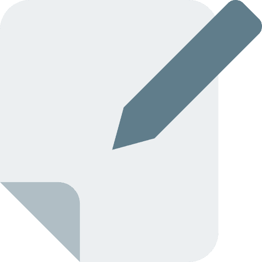 Contract pencil paper signing icon