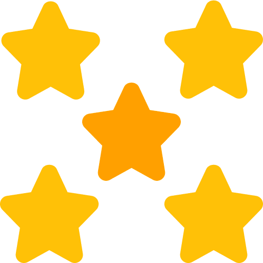 Five stars sign good five stars icon
