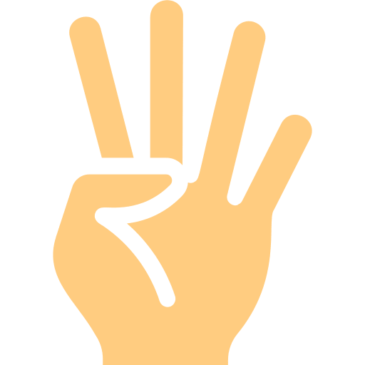 Four fingers gesture hands and gestures hand icon