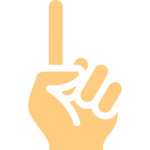 Pointing sign language hands and gestures pointing icon