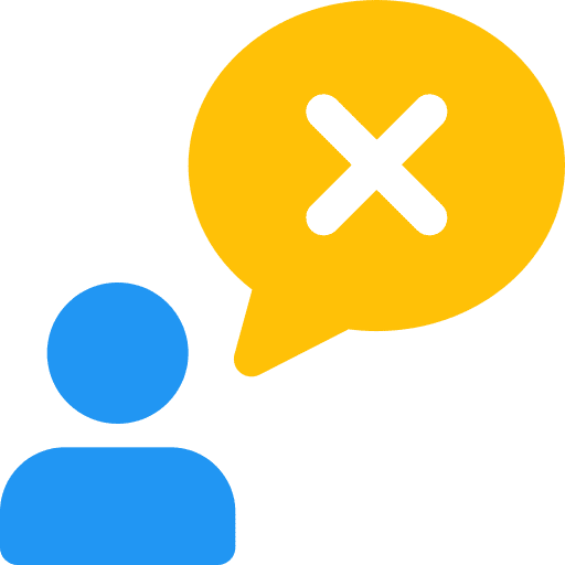 Candidate speech bubble speech democracy icon