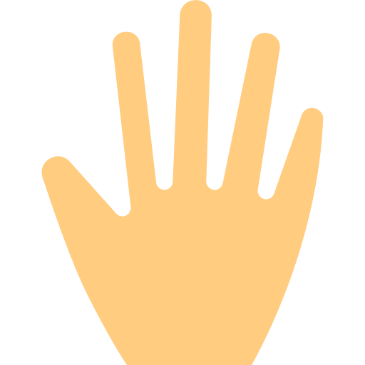 Hand hands and gestures hand gestures five fingers icon