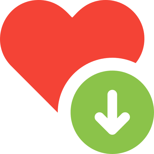 Heart favorite download love icon