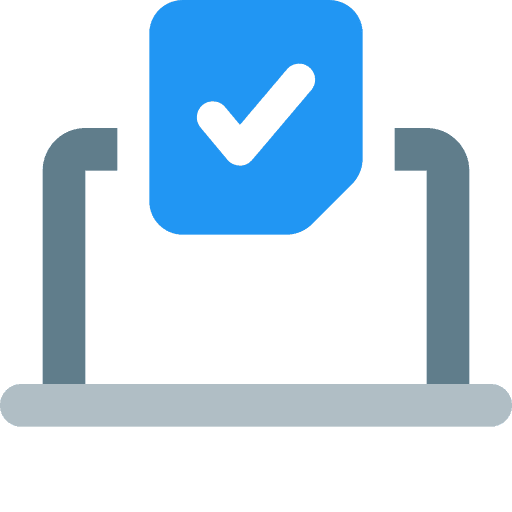 Laptop democracy ballot politics icon