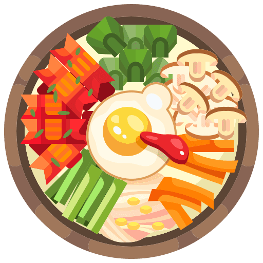 Bibimbap korean bibimbap cultures icon