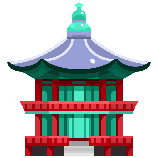 Pagoda architectonic korea pagoda icon
