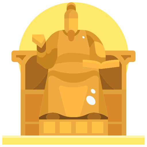 Sejong the great statue korea monument icon