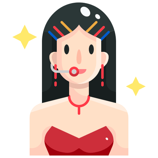 Singer sing woman professions and jobs icon