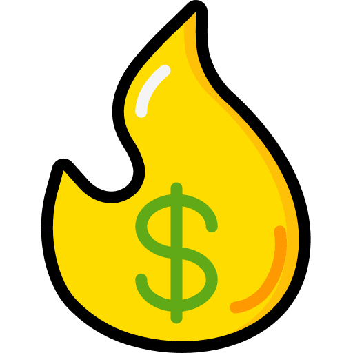 Gas oil price business and finance business icon