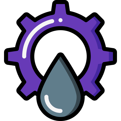 Maintenance industry cogwheel oil icon