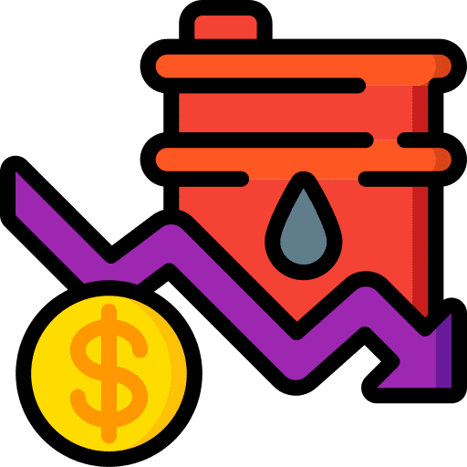 Oil price gasoline industry business icon
