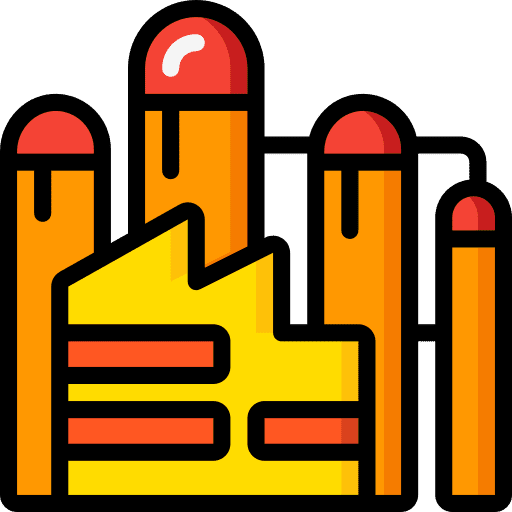 Oil refinery industry industrial buildings icon