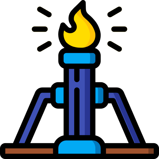 Fracking fire industry flame icon