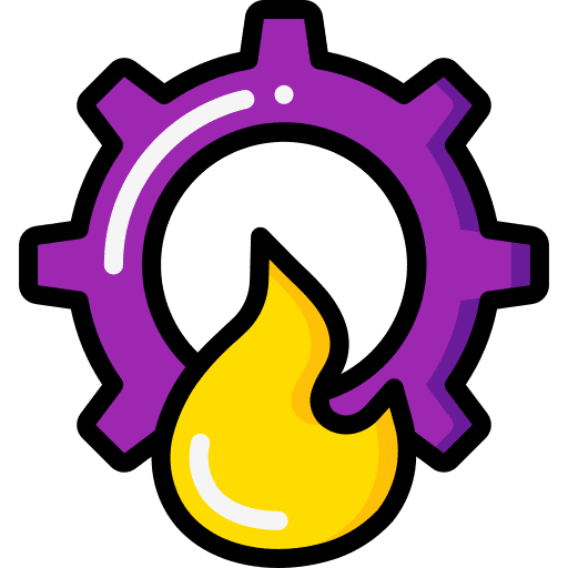 Gas gas cogwheel industry icon