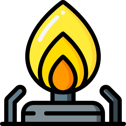 Gas industry gas flame icon
