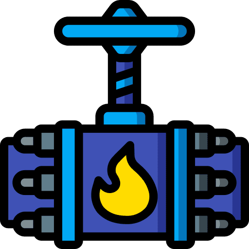 Gas pipe industry piping oil icon