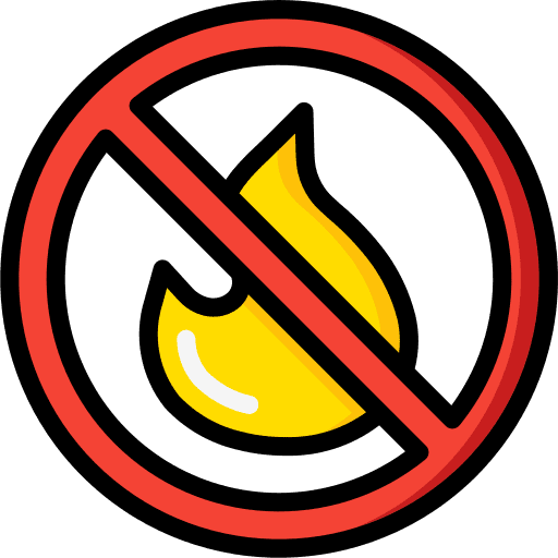 No fire forbidden burn signaling icon