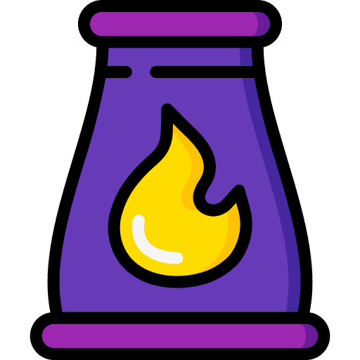 Refinery fire gas industry icon