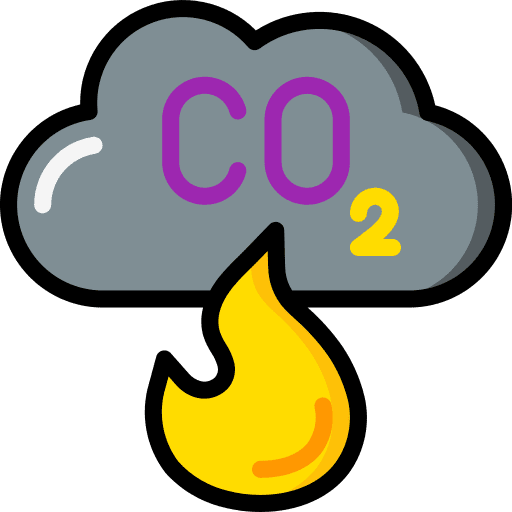 Pollution ecology and environment gas fire icon