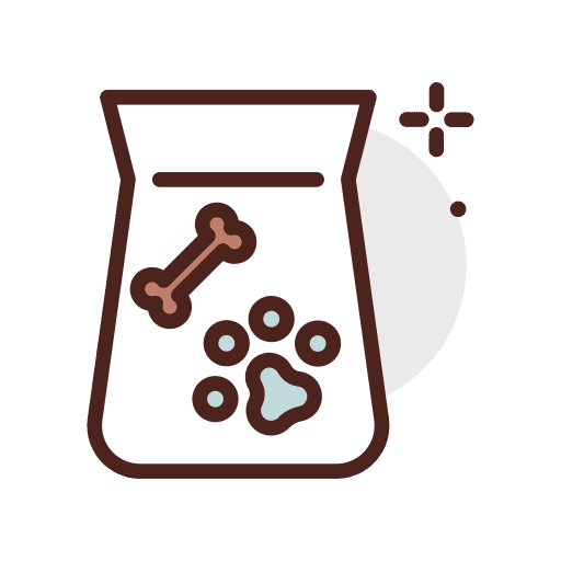 Pet food paw animals bone icon