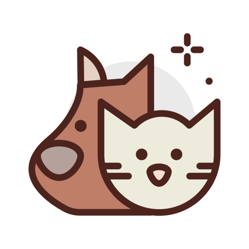 Pets cat dog animals icon
